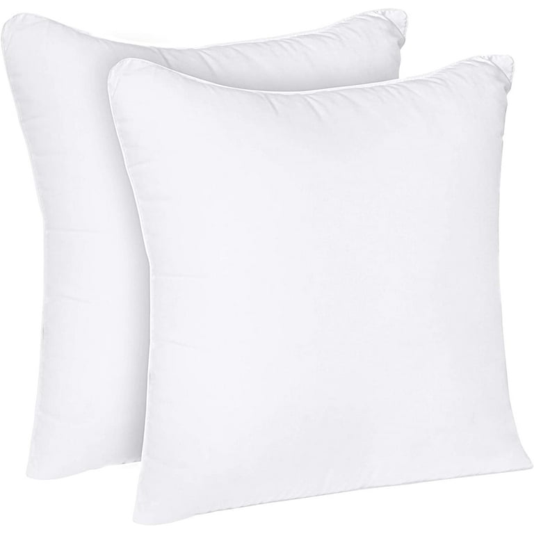 Bedding Throw Pillow Insert (set Of 4, White), 18 X 18 Inches Pillow For  Sofa, Bed And Couch Decorative Stuffer Pillows