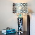 thumbnail image 5 of River of Goods Metal Mosaic Hanging Glass Crystal Table Lamp - 13"L x 13"W x 24.25"H Blue, 5 of 6