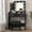 Marple Black, variant on TEQIN Vanity Desk with Mirror and Lights,Makeup Vanity with Outlets & 2 Drawers,Open Shelves, Cushioned Stool,Vanity with 3-Color Adjustable Lighting, Makeup Vanity for Bedroom