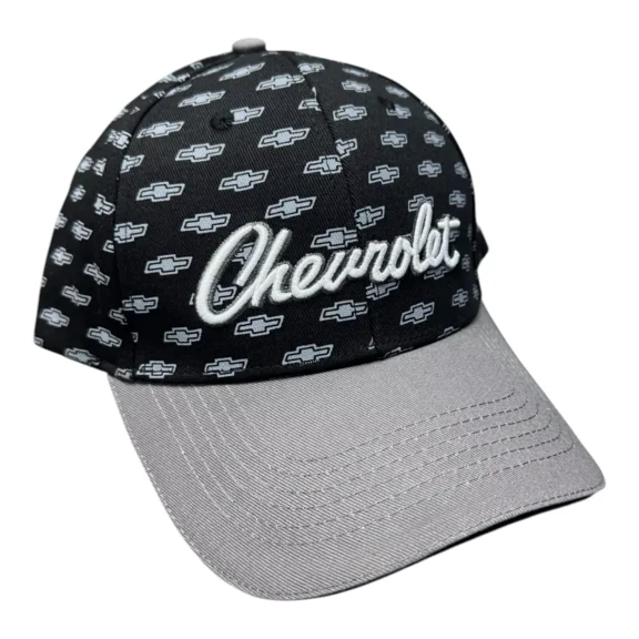Black & Gray Bowtie Chevrolet Logo Hat Cap