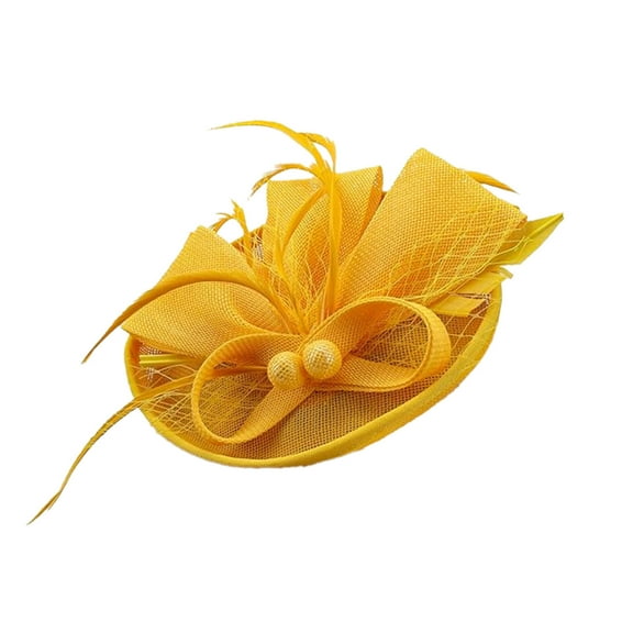 Leodye 1pcs Tea Party Accessories for Women Hats for Women - Vintage Tea Party Outfit Headband Church Derby Hat for Women -7.87inch