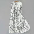 thumbnail image 2 of BangWanChi Work Dresses for Women Work Dresses for Women Plus Size Dress Women Casual Temperament Elegant Loose Printed Lace Up Button Pleated 3/4 Sleeves Flip Collar Dress, 2 of 5