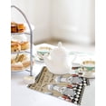 thumbnail image 4 of Farmhouse Chef Gnomes Kitchen Dish Towels for Drying Dishes Set of 2, Vintage Black White Plaid Waffle Weave Microfiber Hand Tea Bathroom Towels Quick Dry & Absorbent Towel 12x12, 4 of 7