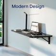 thumbnail image 6 of VIVO Black Wall Mounted Folding 43 inch Workbench with Adjustable Brackets, 6 of 8
