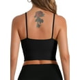 thumbnail image 3 of INSPIRE CHIC Women's Camisole Built-in Bra Padded Workout Basic Invisible Tank Top L Black, 3 of 4