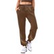 thumbnail image 2 of Gibobby Pantalones para mujer para el frío Pantalones de chándal de lana de pie suelto casuales con cintura elástica y cordón de color sólido para mujer(Marrón,M), 2 of 5
