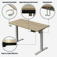 thumbnail image 4 of KOWO 48" K304 Electric Height Adjustable Standing Desk with Hutch and Drawer, Natural/White, 4 of 8