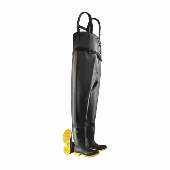 Dunlop Chest Wader,Men's,9,Steel,Black,PR 8686700
