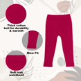 thumbnail image 4 of EMEM Apparel Leggings Unisex Boys Girls Baby Infant Medium Weight Seamless Cotton Full Ankle Length Footless Tights Pants Fuchsia 12-18 Months, 4 of 4