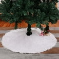 Joybuy Large Snowy White Faux Fur Christmas Tree Skirt, Indoor Outdoor