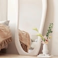 thumbnail image 5 of Anyrose 63"x24" Full Length Mirror Irregular Wavy Mirror Wall Mirror Hanging or Leaning,White, 5 of 5