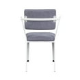 thumbnail image 4 of Bowery Hill Contemporary Metal Chair in Gray and White, 4 of 4