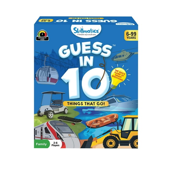 Skillmatics Card Game : Guess in 10 Things That Go! | Gifts for 6 Year Olds and Up | Quick Game of Smart Questions | Super Fun for Travel & Family Game Night