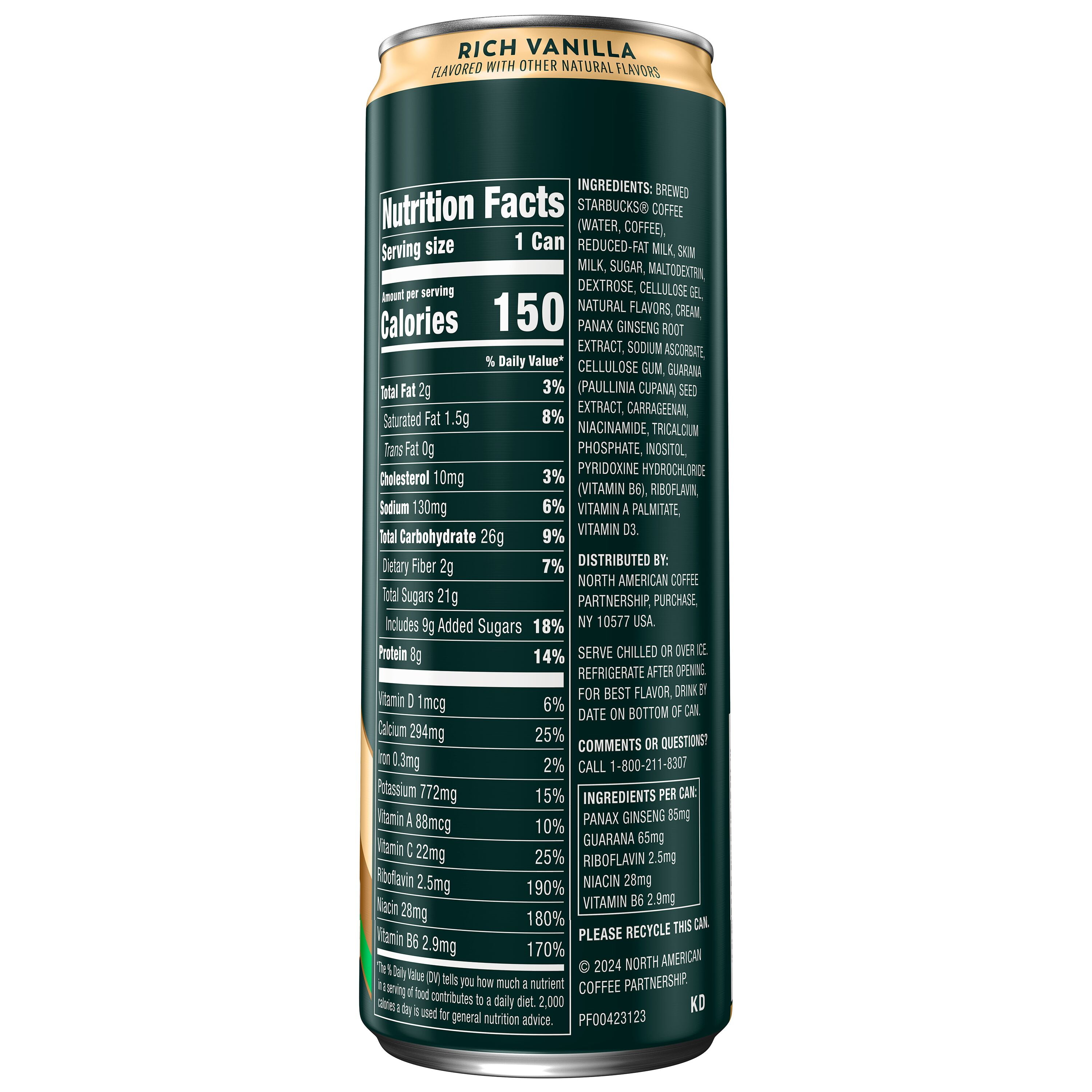 (4 pack) Starbucks Tripleshot Energy Coffee Beverage, Rich Vanilla Flavor, 11 fl.oz Can