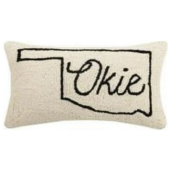 12 x 20 in. Okie Map Hook Pillow