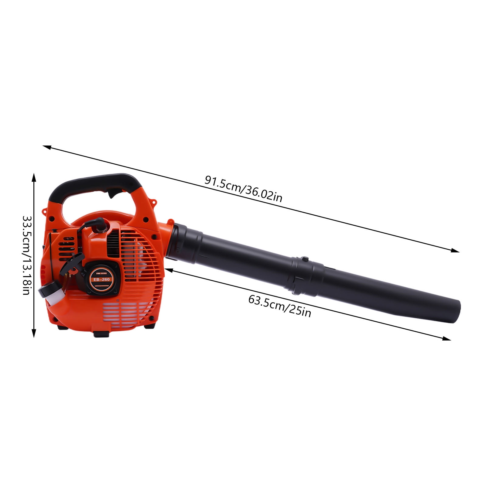 Gasoline-Powered Leaf Blower, Cordless Design with 7000RPM 2-Stroke Engine, Comfortable Handle, and Anti-Suction Mesh for Yard Cleaning
