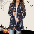 thumbnail image 4 of Women's Halloween Cardigan Long Sleeve Printed Knit Sweater Casual Fall Winter Tops Cozy Loose Fit Mid Length Outerwear, 4 of 4