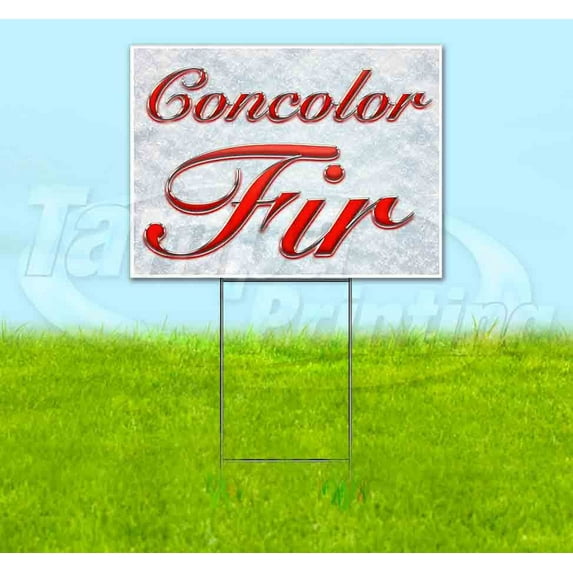 Concolor Fir (18" x 24") Yard Sign, Includes Metal Step Stake