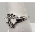 thumbnail image 4 of Size 8, White Fire Opal Double Heart Ring, 4 of 4
