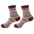 thumbnail image 2 of Segolike Crew Socks Thermal Jacquard Mid Socks for Red, 2 of 8