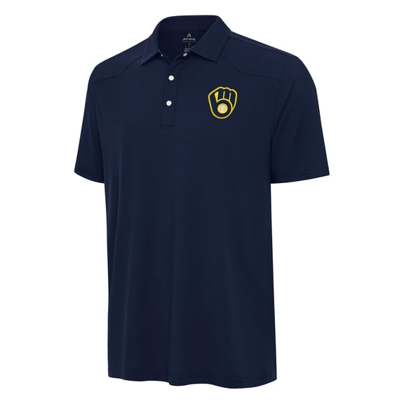 Men's Antigua Navy Milwaukee Brewers Western Polo