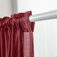 thumbnail image 4 of Frontwalk Kitchen Curtains Decor Half Window Curtain Semi-sheer Panels Short Valance Rod Pocket Wine Red W:29''x H:24'', 4 of 5