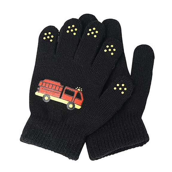 Kids Winter Gloves Childrens Gloves Small Car Excavators Cute Gloves Warm And Versatile Gloves