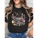 thumbnail image 1 of Happy Easter Print T-Shirt, Casual Crew Neck Short Sleeve Comfort Tee Top For Spring & Summer, Women's Clothing Tee For Adult, Men, Women, Teen, Teenager, Adolescent, Youth., 1 of 6