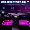 thumbnail image 6 of Car environment  decorative lights Auto Interior Ambient Lamps with APP control Car Atmosphere Led Foot Light USB Lighter, 6 of 11