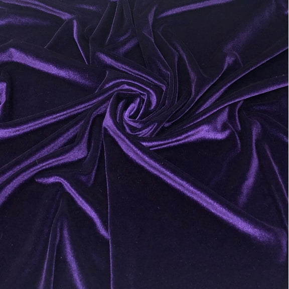 Eggplant Stretch Velvet Solid