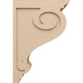 thumbnail image 3 of 9"W x 18"D x 27"H Classic Scroll Rough Cedar Woodgrain TimberThane Corbel, Primed Tan, 3 of 6