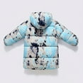 thumbnail image 3 of Favoffer Kids' Winter Thickened Coat Boys Girls Mid-Length Hooded CottonGraffiti Print Pocketed Long-Sleeve Jacket for Daily Outdoor Play Photo Toddler 2-10Y, 3 of 4