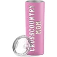 thumbnail image 2 of Cross Country Mom Laser Engraved Skinny with Lid and Straw Lilac 20 oz Insulated Stainless Steel Cross Country Gift for Runners, 2 of 6