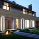 thumbnail image 3 of Lámpara de pared rectangular de acrílico blanco con tiras largas simples, cálida y cómoda, adecuada para uso en interiores y exteriores en villas, patios, balcones, terrazas, jardines, dormitorios,, 3 of 5