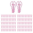 thumbnail image 2 of Paperclips, 100pcs Bulb Shape Paper Clips  Prevention Plating Process Metallic Paper Clips Small Paper Clips Portable for Office Document Classification, 2 of 7