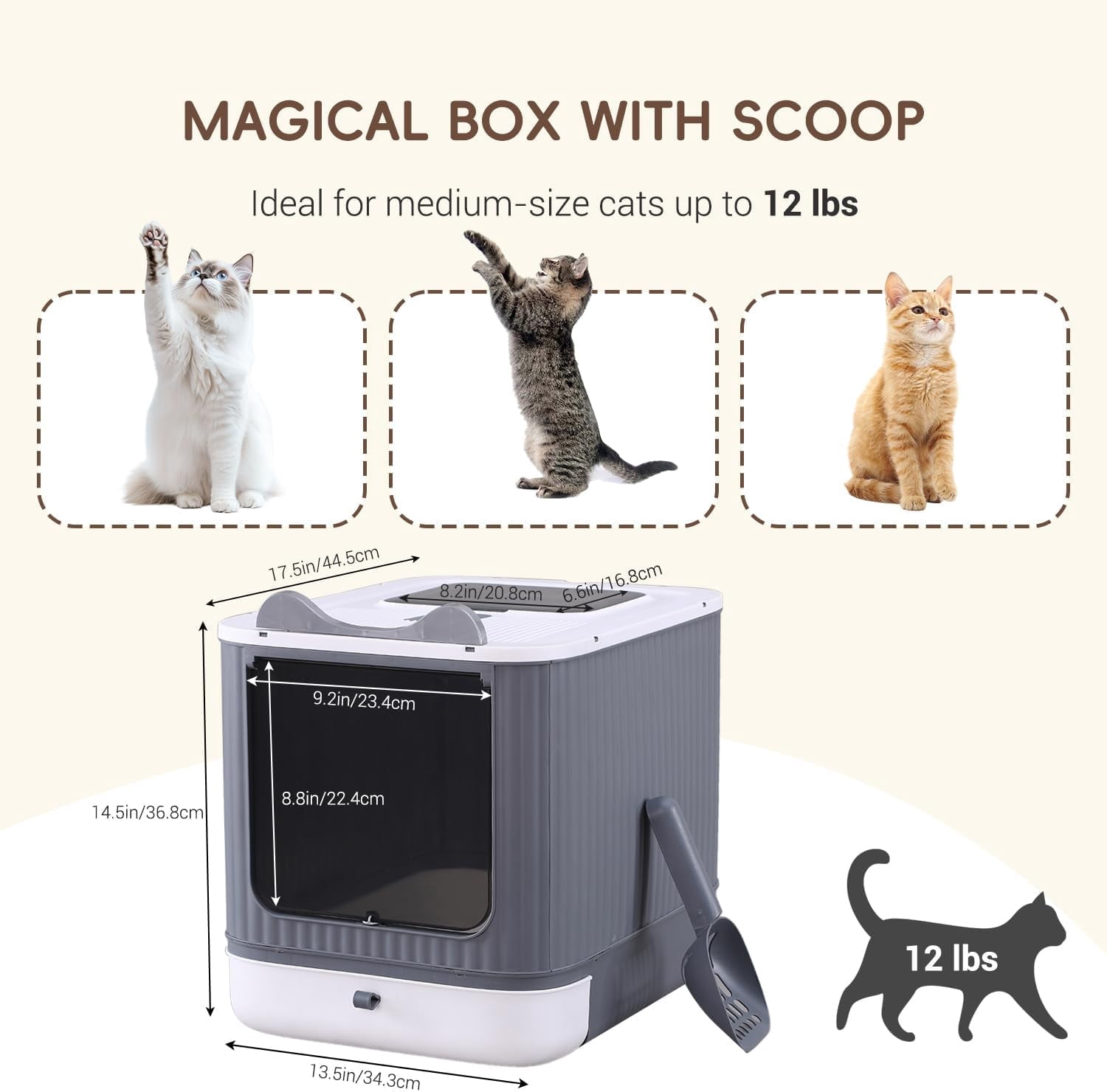 Foldable Drawer-Style Cat Litter Box - Fully Enclosed, Space-Saving (2 Color Options)