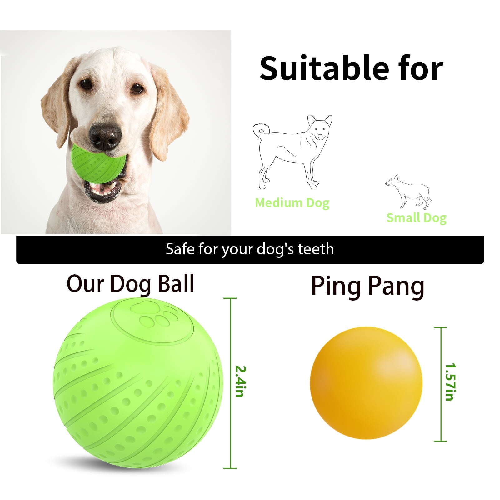 Dog toy ball with ball inside 2025
