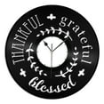 thumbnail image 2 of Thankful Grateful Blessed Vinyl Wall Clock Souvenir Gift Home Room Decoration Vintage Design Office Bar Room Home Decor, 2 of 8