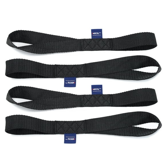 MOCA AUTOPARTS 4-Pack Soft Loop Tie Down Straps 10643 Lbs Breaking Strength 1.6 x 17 inches, Heavy Duty Tie Down Loops for Secure Trailering of Kayak, Motorcycles, ATV, UTV