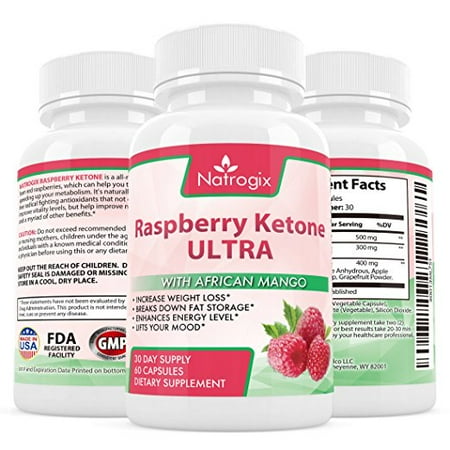 ULTRA Cétones de framboise et mangue africaine, Formule de thé vert, Antioxydants Blend pour perdre du poids, décomposer la graisse de stockage, vrombir métabolisme, énergie Booster, 60 capsules.