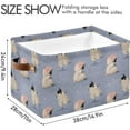 thumbnail image 3 of GZHJMY Sheep Rectangular Storage Bins, 2 PCS Collapsible Toy Storage Bins, Waterproof Canvas Rectangular Storage Bin with Leather Handles for Home Closets Offices,Bedrooms,Kids Toy, Gift Baskets, 3 of 6