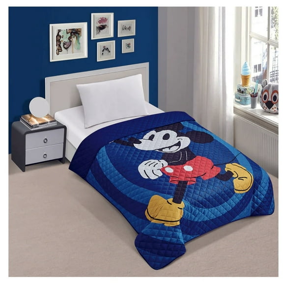 Mickey Mouse "One  Only" Twin Quilted Bedspread Only