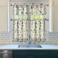 thumbnail image 3 of Kitchen Curtains 36 Inch Short - 3 Panel Set with Cute Cat Paw Pattern, Rod Pocket Window Curtain, 100% Polyester for Pet Lovers Farmhouse, Cafe, Kitchen, Bedroom, Easy Wash, 3 of 6