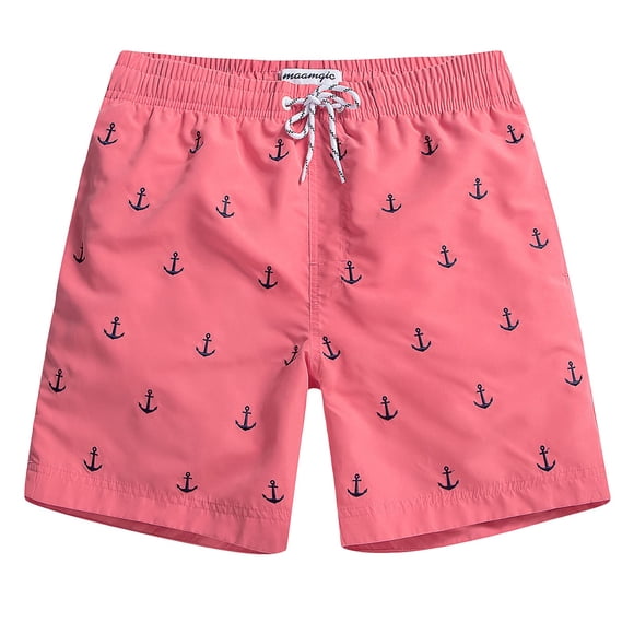 Pantalones cortos de baño maamgic Quick Dry para hombre, color rojo XXL