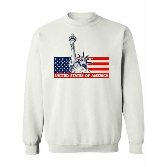 Flag And Statue Of Liberty Sweatshirt Women -Image by Shutterstock, Female 3X-Large