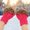 07018_Hot Pink, variant on 2PCS Women's Warm Winter Brief Paragraph Knitting Half Fingerless Gloves KH