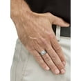thumbnail image 3 of PalmBeach Jewelry Men's 1.25 TCW Round Cubic Zirconia Stainless Steel Dome Ring, 3 of 5