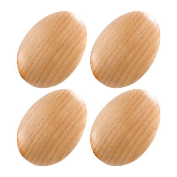 4 ganchos de madera para abrigos, organizadores, rústicos, con forma de huevo, para colgar llaves, para colgar cables de extensión, para interiores y