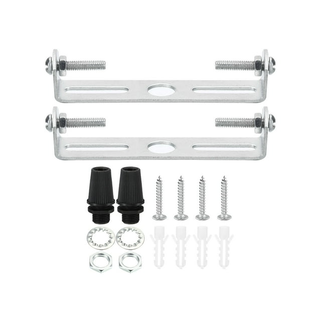 Unique Bargains 85mm Ceiling Light Plate Kit Light Fixture Mounting Bracket Plate Steel Crossbar for Pendant Wall Light 2 Set