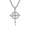 Silver Color, variant on Vintage Gothic Thorn Crown Cross Pendant Necklace, 14K Yellow Gold Religious Prayer Lucky Talisman Jewelry